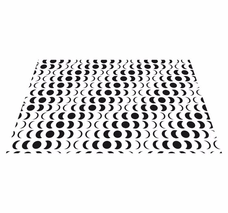 Yksiväriset puoliympyrät geometrinen vinyylimatto - Tenstickers