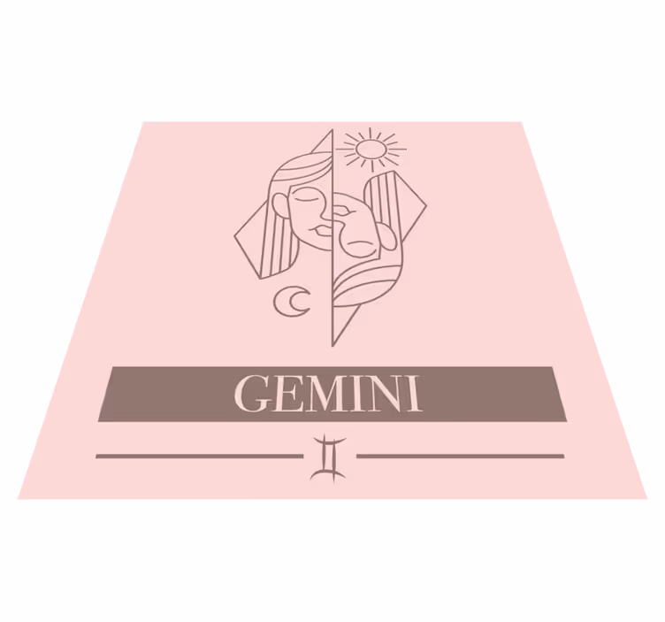 Gemini-teemainen suunnittelu lauseke vinyylimatto - Tenstickers