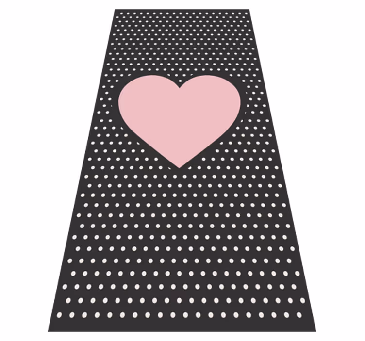 Polka sydänaksentti Lisää lasten vinyylimatto - Tenstickers