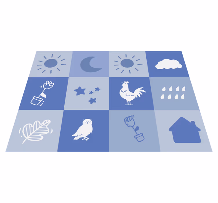 Lastenhuoneen shakkilauta lastenhuone vinyylimatto - Tenstickers