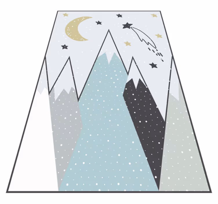 Vuoristoinen yötaivas lastenhuone vinyylimatto - Tenstickers