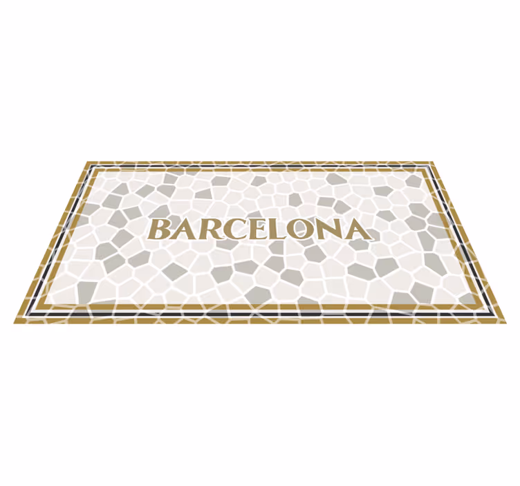 Barcelonan geometrinen kuvio mosaiikki vinyylimatto - Tenstickers