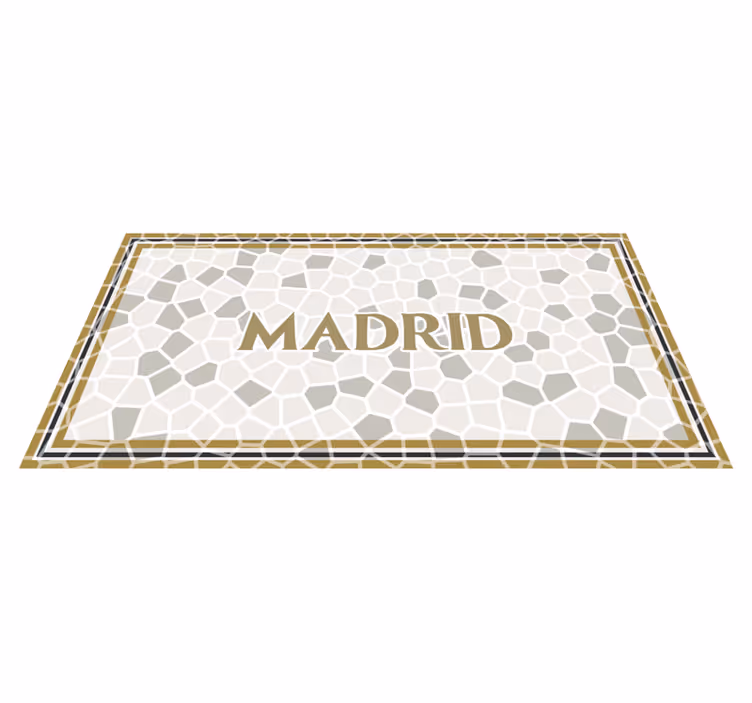 Madridin geometrinen kuvio nimi vinyylimatto - Tenstickers