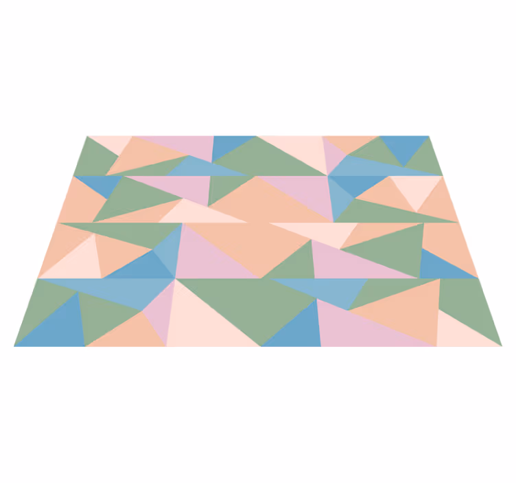 Pastelli kolmiot geometrinen vinyylimatto - Tenstickers