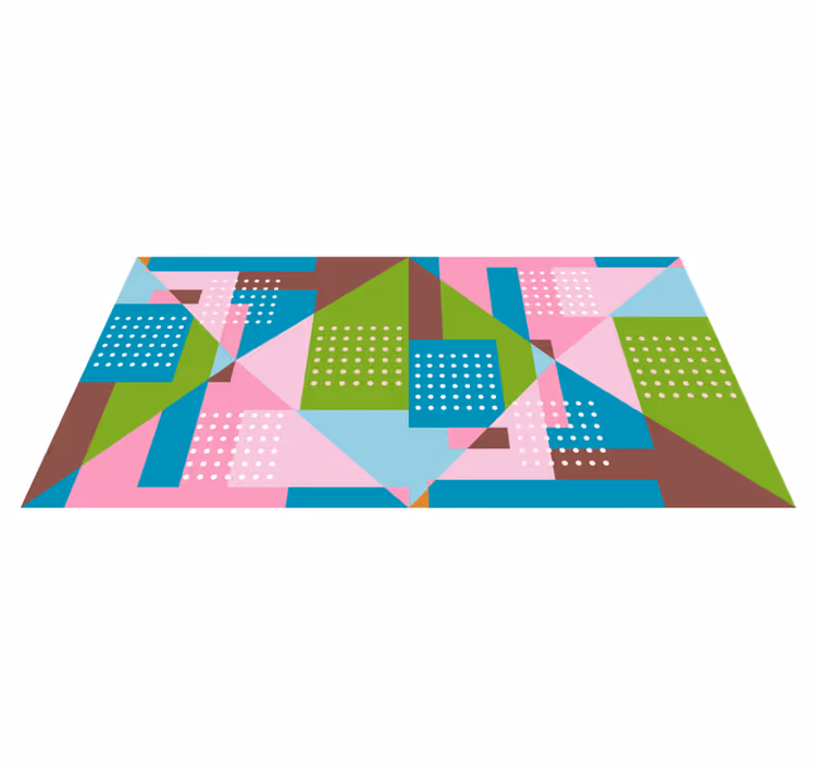 Geometristen muotojen fuusio geometrinen vinyylimatto - Tenstickers