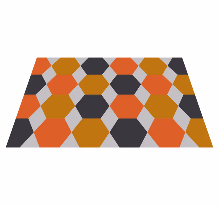 Kuusikulmainen kuvio geometrinen vinyylimatto - Tenstickers