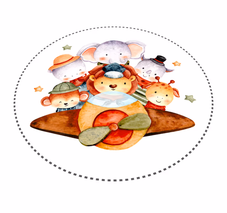 Lasten seuralaisia lastenhuone vinyylimatto - Tenstickers