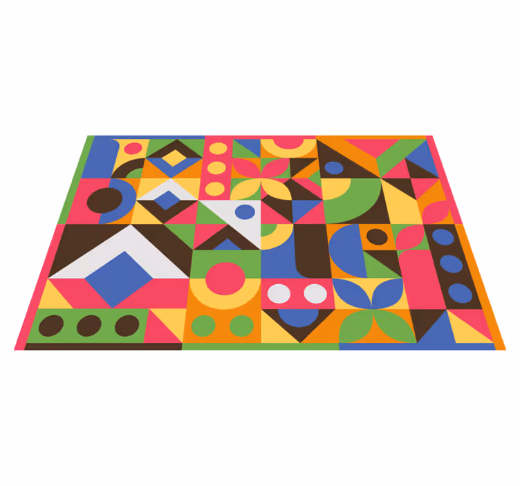 Geometriset muodot roiskuvat vinyylimatto geometrinen - Tenstickers