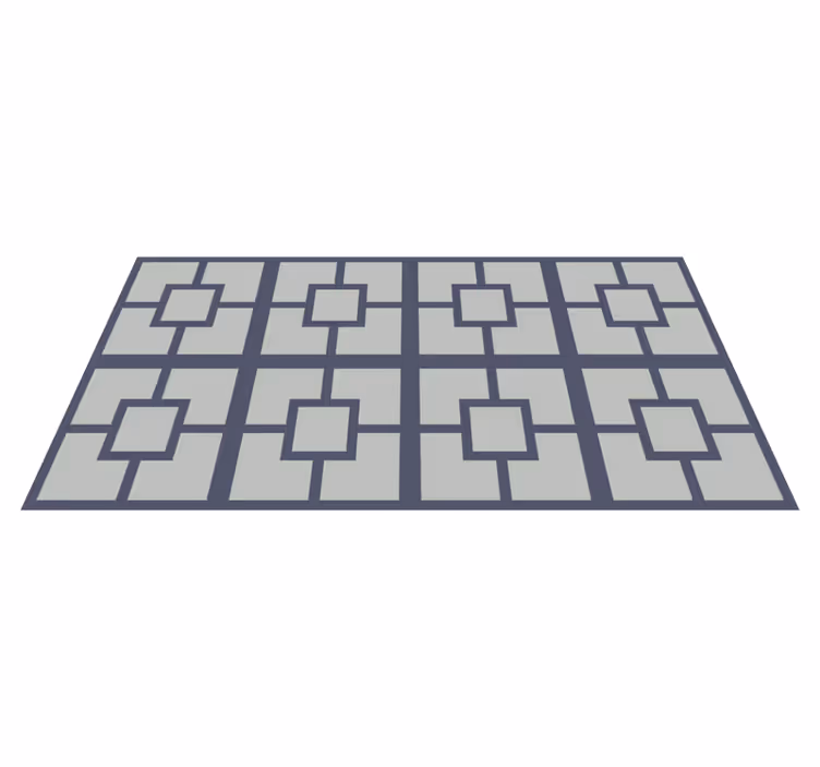 Geometrinen neliön kuvio vinyylimatto geometrinen - Tenstickers