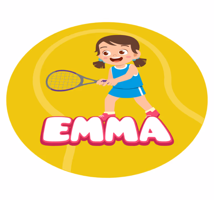 Henkilökohtainen tennis nimi vinyylimatto - Tenstickers
