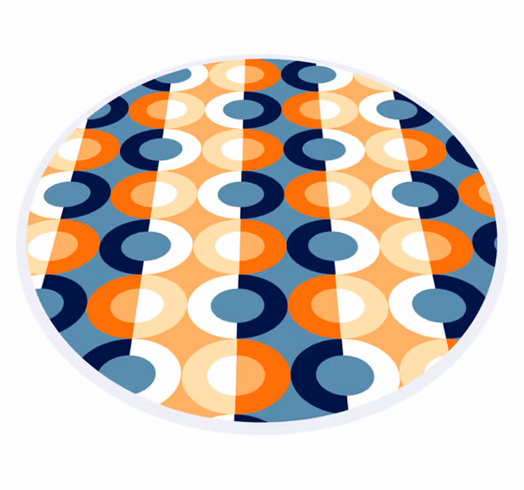 Pyöreä geometria vinyylimatto geometrinen - Tenstickers