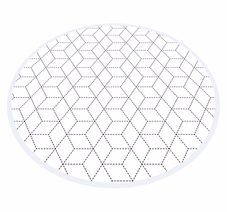 Geometrinen vinyylimatto kuusikulmainen ääriviivakuosi - Tenstickers