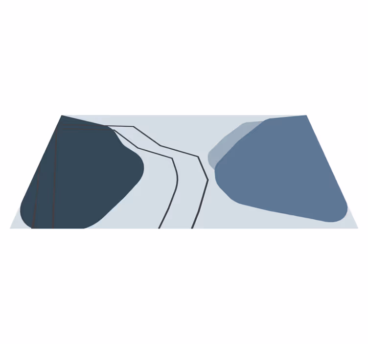 Abstrakteja ääriviivoja vinyylimatto geometrinen - Tenstickers