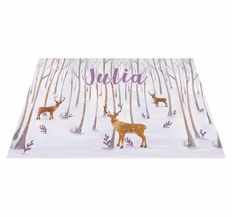 Talvinen metsämaisema nimi vinyylimatto - Tenstickers
