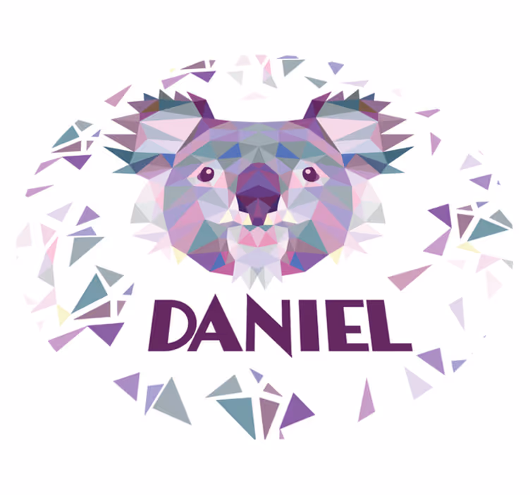 Geometrinen karhu nimi vinyylimatto - Tenstickers
