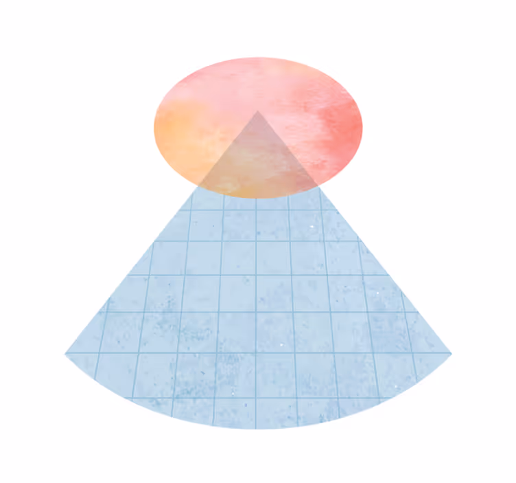 Geometrinen gradienttikolmio vinyylimatto minimalistinen - Tenstickers