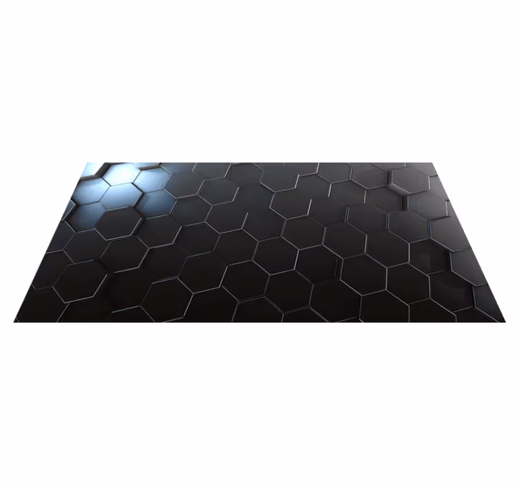 Harmaat ombre geometriset paneelit vinyylimatto geometrinen - Tenstickers