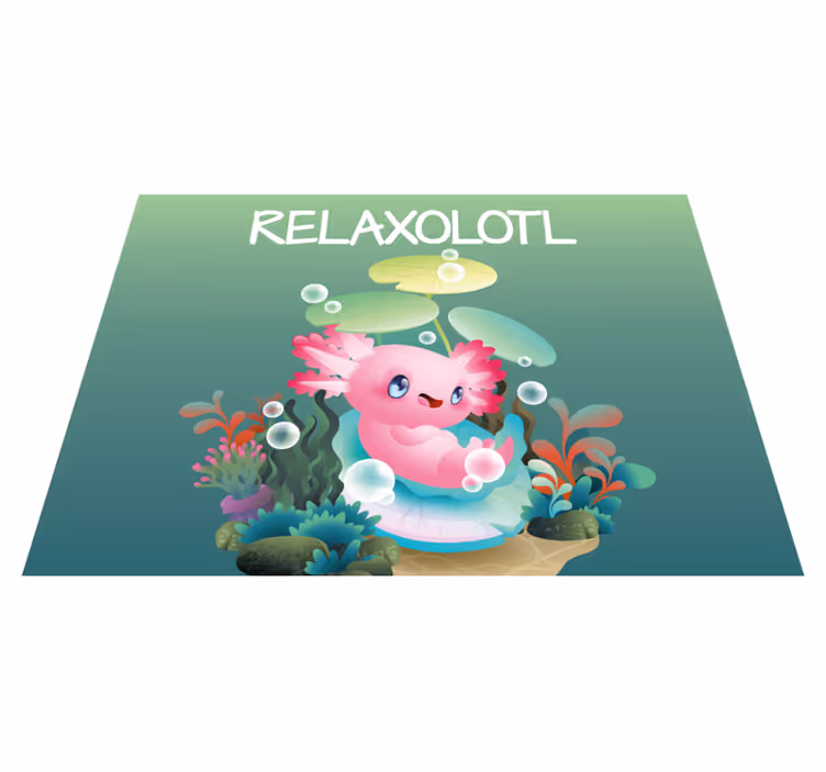 Relaxolotlin lampi Lisää vinyylimatto lapsille - Tenstickers