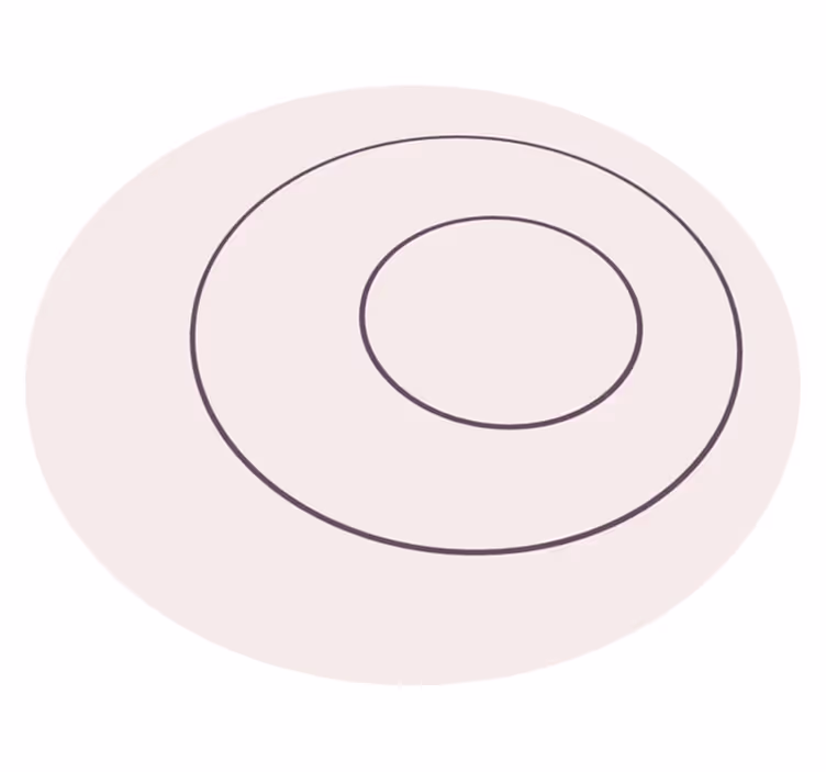 Minimalistinen pyöreä muotoilu minimalistinen vinyylimatto - Tenstickers