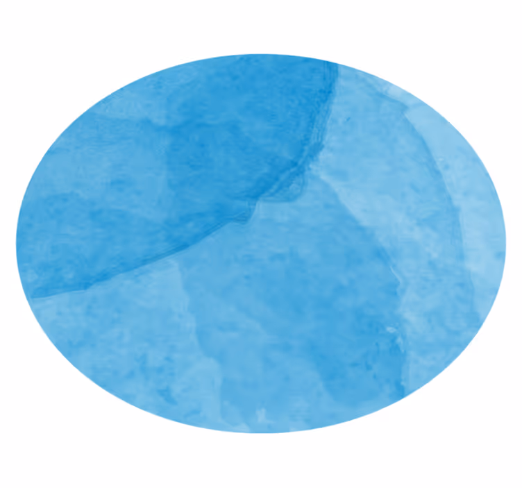 Abstrakti sininen pyöreä kuvio minimalistinen vinyylimatto - Tenstickers