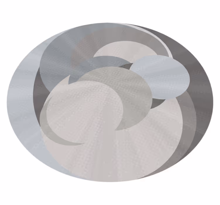 Päällekkäiset ympyrät illuusio vinyylimatto geometrinen - Tenstickers