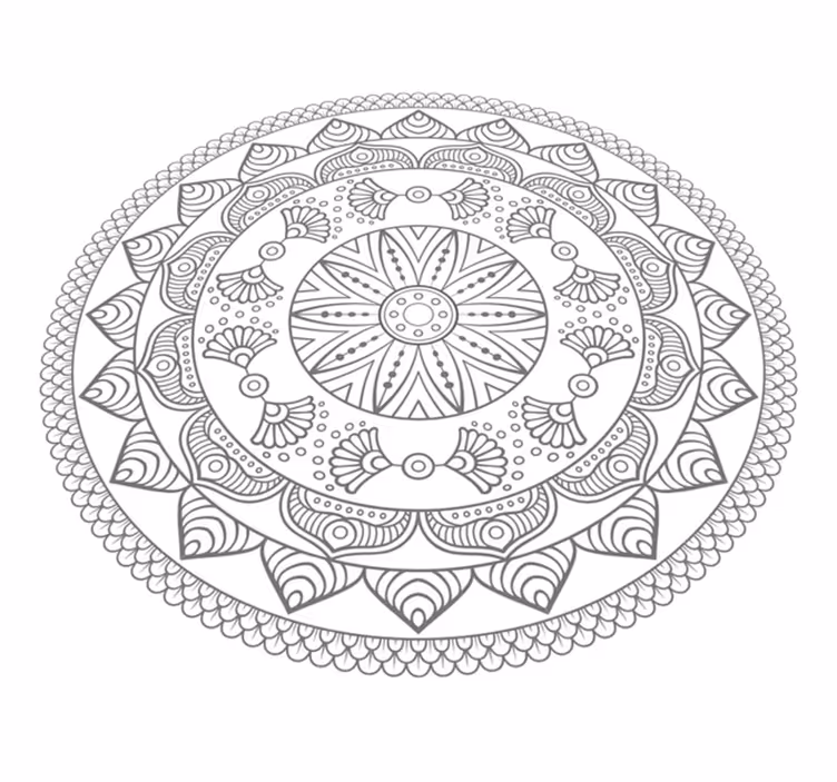 Pyöreä mandala kuvio vinyylimatto mandala - Tenstickers