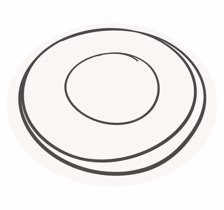 Samankeskiset ympyrät vinyylimatto minimalistinen - Tenstickers