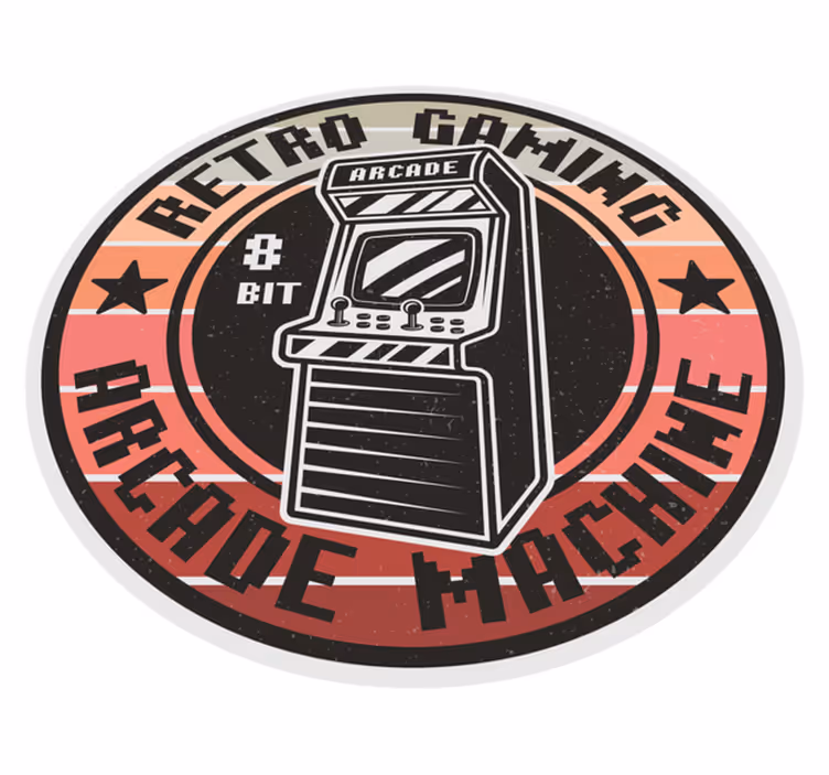 Retro arcade-pelipiiri teinille vinyylimatto - Tenstickers