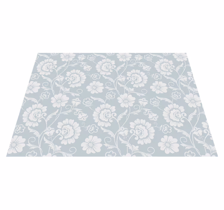 Elegant Floral Pattern kukka vinyylimatto - Tenstickers