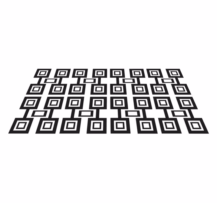 Geometrinen neliön kuvio vinyylimatto geometrinen - Tenstickers