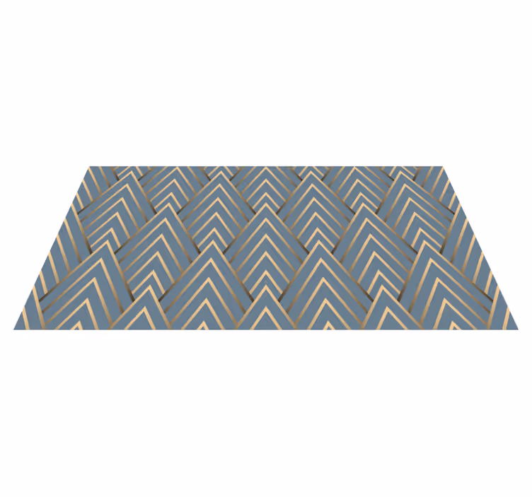 Geometrinen Chevron-kuvio geometrinen vinyylimatto - Tenstickers