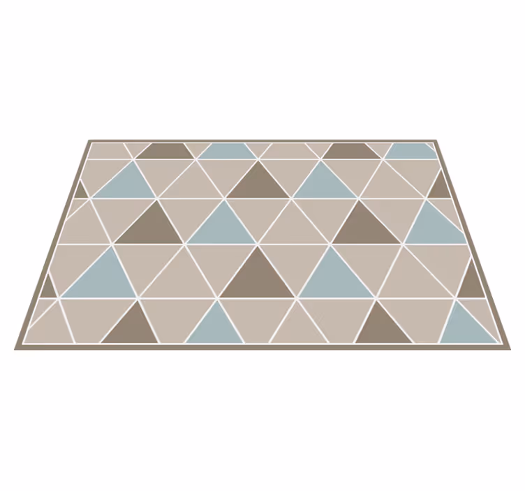 Beige värinen kolmio skandinaavinen vinyylimatto - Tenstickers