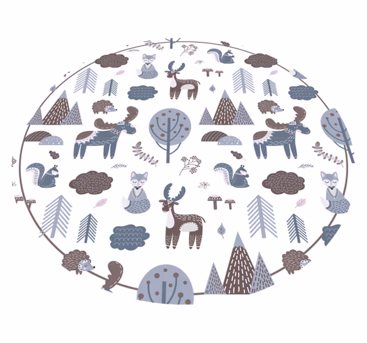 Pohjoismaiset eläimet skandinaavinen vinyylimatto - Tenstickers