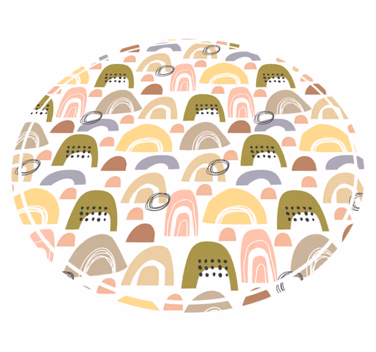 Pohjoismainen sateenkaarikuvio skandinaavinen vinyylimatto - Tenstickers