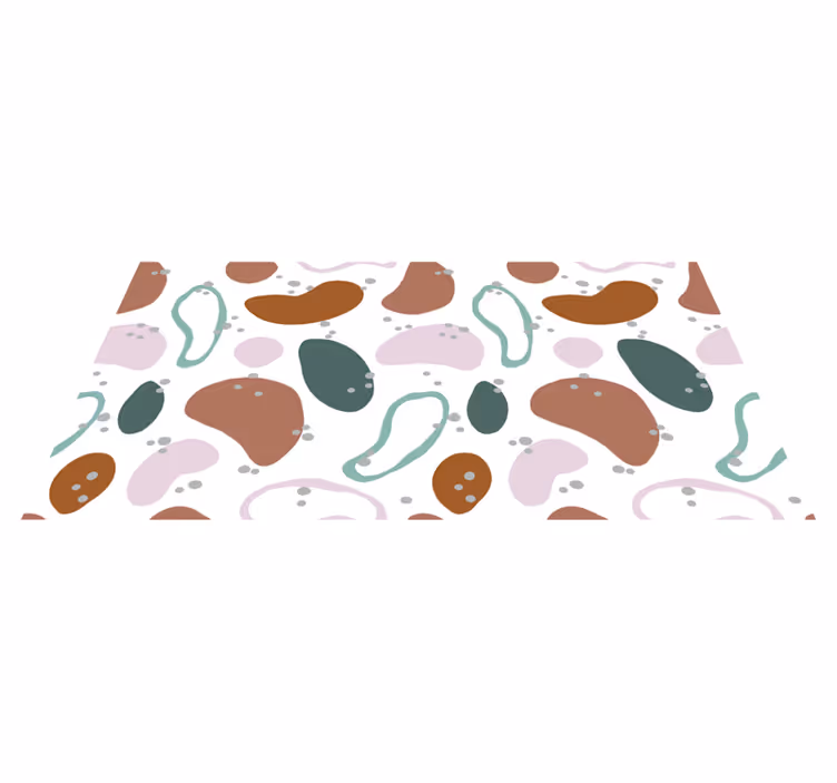 Epäsäännöllinen abstrakti muotokuvio vinyylimatto minimalistinen - Tenstickers