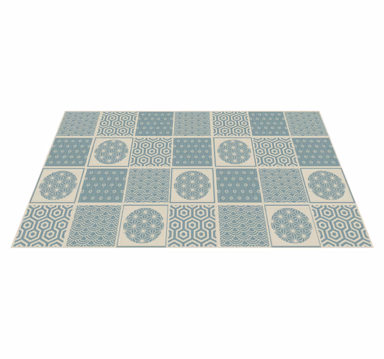 Geometrisia kuviollisia lohkoja kaakeli vinyylimatto - Tenstickers