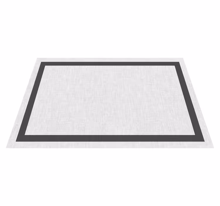 Valkoinen ja harmaa teplon minimalistinen vinyylimatto - Tenstickers