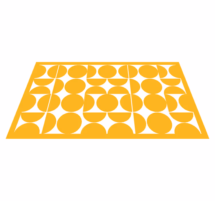 Keltaiset puoliympyrät geometrinen vinyylimatto - Tenstickers