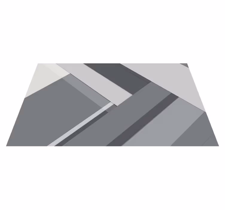 Geometrinen harmaa toimisto vinyylimatto - Tenstickers