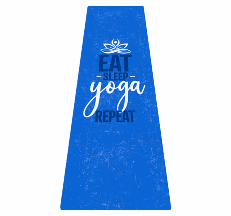 "syö nukkua jooga toista" mandala vinyylimatto - Tenstickers