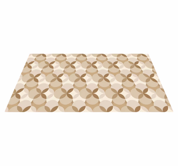Ympyrät beige vinyylimatto - Tenstickers