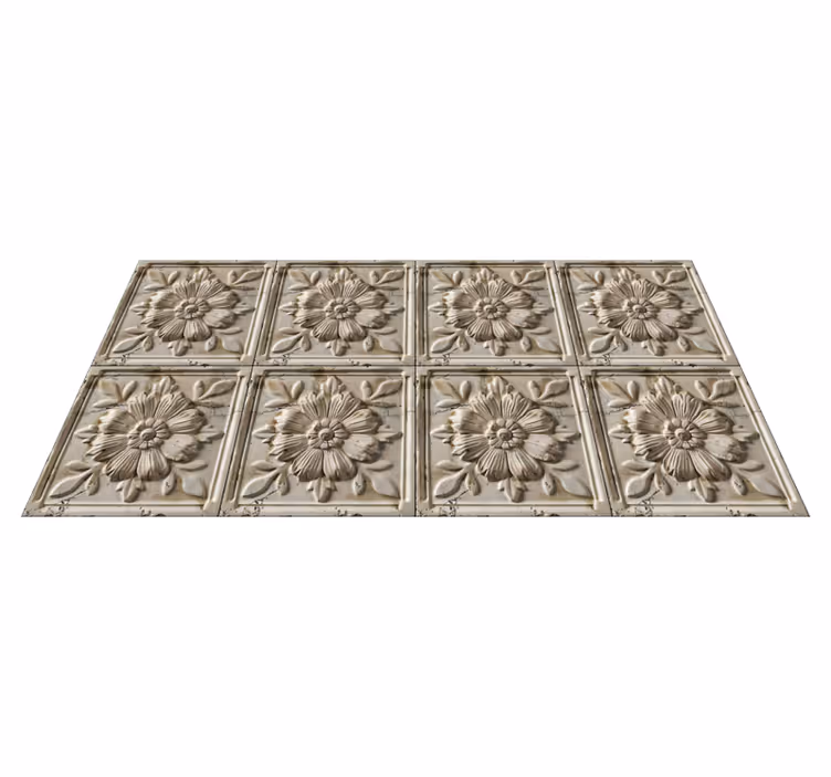 Antiikin laatat beige vinyylimatto - Tenstickers