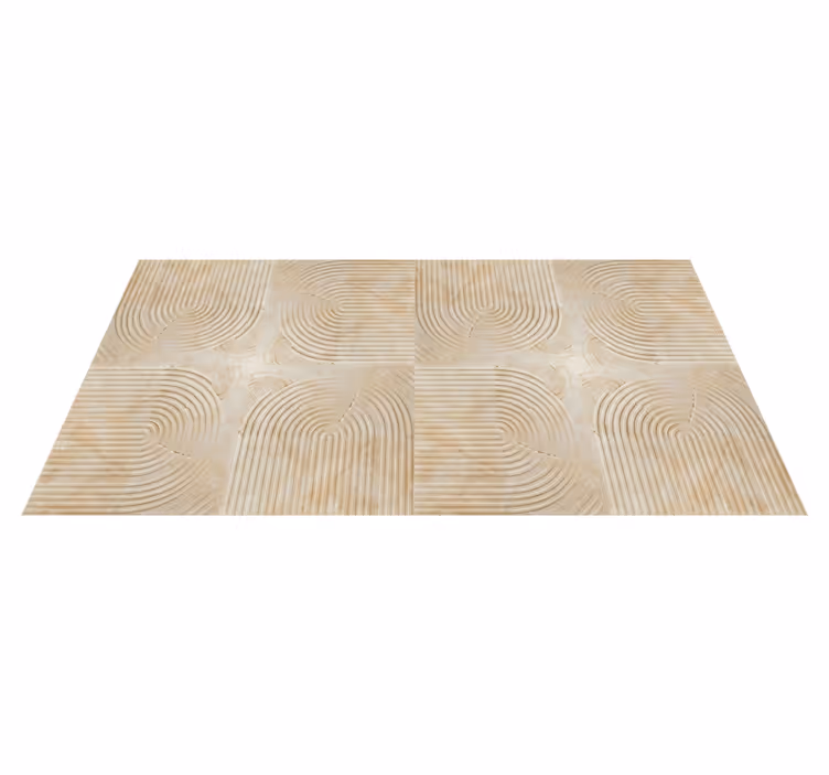 Moderneja kaaria beige vinyylimatto - Tenstickers