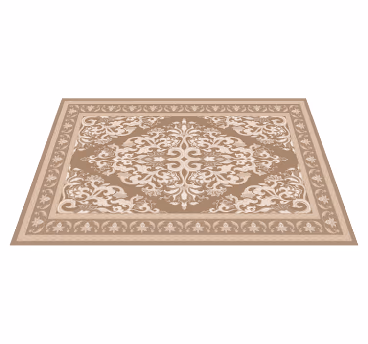 Itämainen muotoilu beige vinyylimatto - Tenstickers