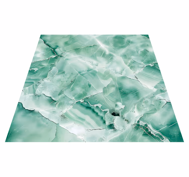 Vihreä pastelliväri marmori vinyylimatto - Tenstickers