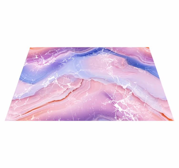 Violetti & pinkki sävyinen marmori vinyylimatto - Tenstickers