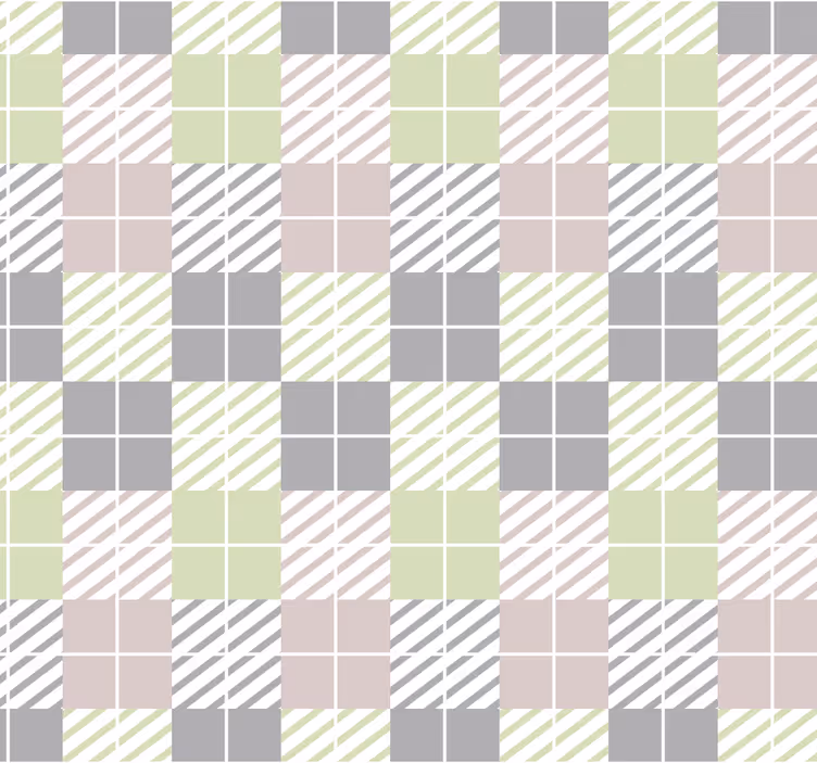 Ruudullinen kuvion yksinkertaisuus geometrinen tapetti - Tenstickers
