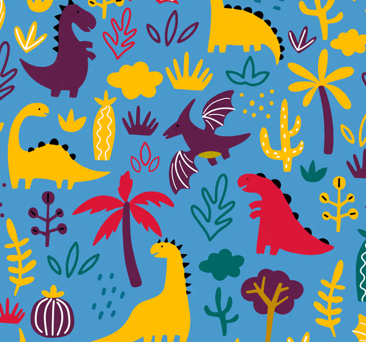 Dinosaurusten eläimistö eläintapetti - Tenstickers