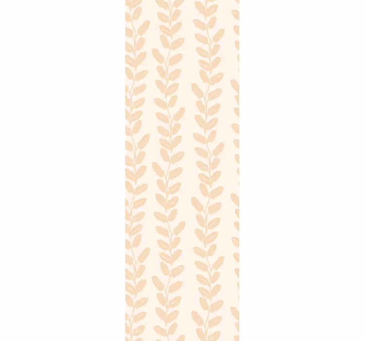 Beige pystysuorat oksat lehtitapetti - Tenstickers