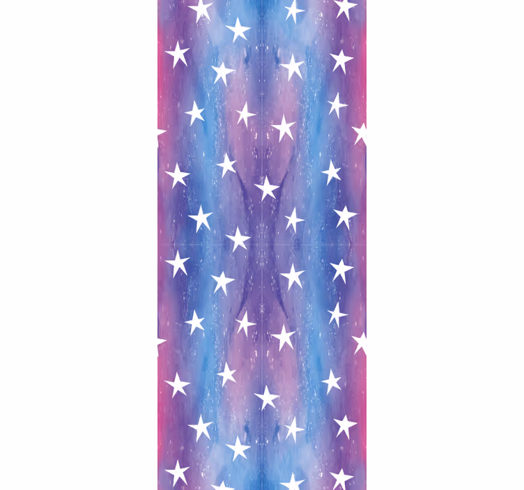 Violetit ja siniset raidat tähtitapetti - Tenstickers